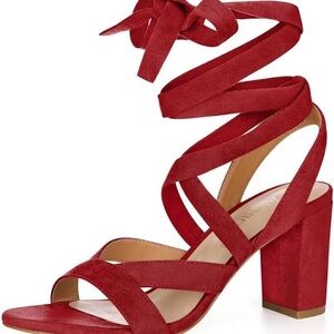 Heeled Tie Sandals
